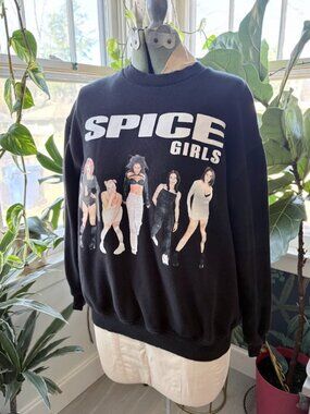 Cotton On Spice Girls Graphic Crewneck Sweatshirt Black Size S